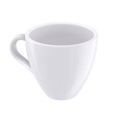 Conjunto com 6 Xícaras e Pires para Expresso Tramontina Paola em Porcelana Branca - 95 ml
