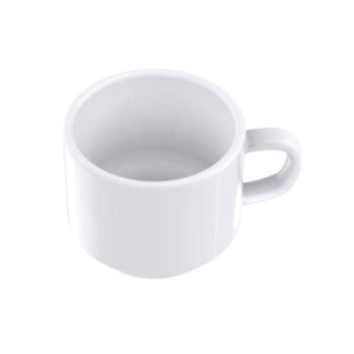 Conjunto com 6 Xícaras e Pires para Café Tramontina Paola em Porcelana Branca - 100 ml