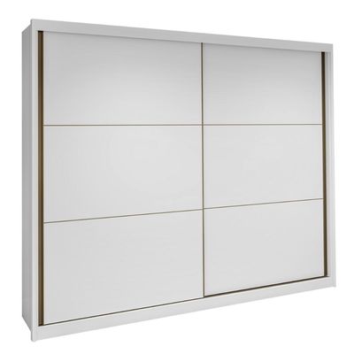 Guarda Roupa Easy Max 2 Portas S Espelhos E Pés Branco Lopas