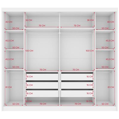 Guarda Roupa Easy Max 2 Portas S Espelhos E Pés Branco Lopas
