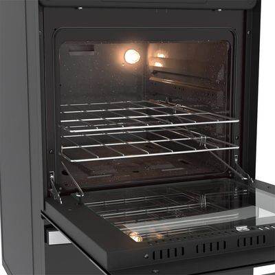 FOGAO A GAS MAXI VITREO 4 Q PRETO FOSCO GAS GLP