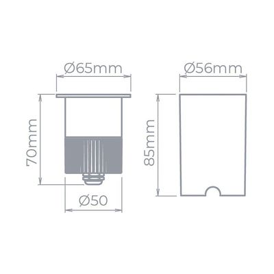 Embutido De Solo Led Stella Focco Grid 5w Bivolt Preto 3000k Luz Amarela