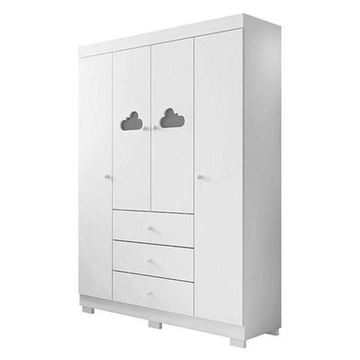 Berço Americano Mirelle E Guarda Roupa Infantil Ane Branco Brilho Com Colchão Gazin – Phoenix Baby