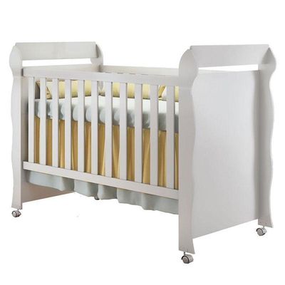 Berço Americano Mirelle E Guarda Roupa Infantil Ane Branco Brilho Com Colchão Gazin – Phoenix Baby