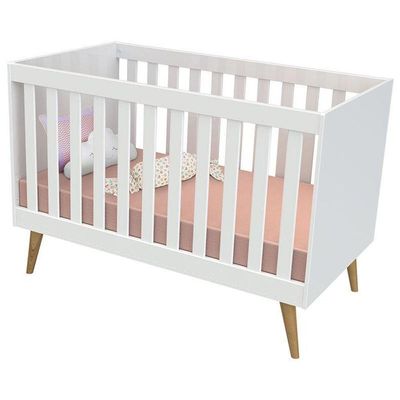 Berço Americano E Cômoda Infantil Ludmila Branco Bétula Com Colchão Gazin – Carolina
