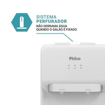 Bebedouro Philco 20L água Gelada E Natural Com Compressor PBE11 220V