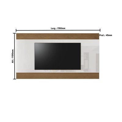 Painel Para Tv Até 65 Polegadas Merlot Off White E Naturale 178cm