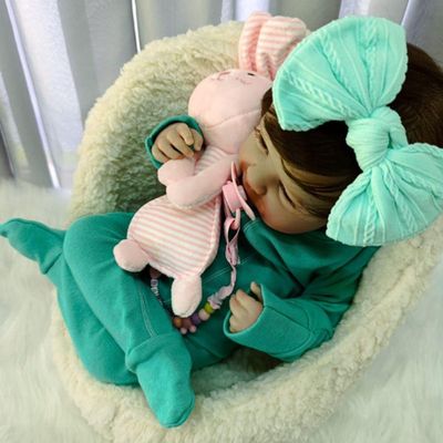 Bebê Reborn Menina Olhos Abertos Artesanal Realista Cabelo Implantado Fio A Fio