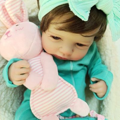 Bebê Reborn Menina Olhos Abertos Artesanal Realista Cabelo Implantado Fio A Fio