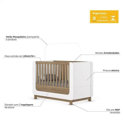 Berço Mini Cama Aconchego Branco Jequitibá Hp – Henn