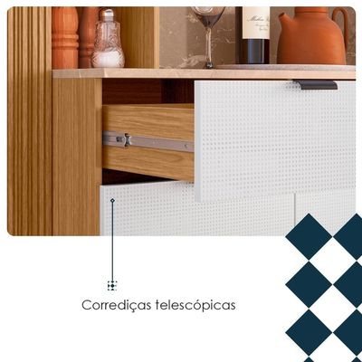 Cozinha Compacta 9 Portas 1 Gaveta 201 Cm Pulse Freijo