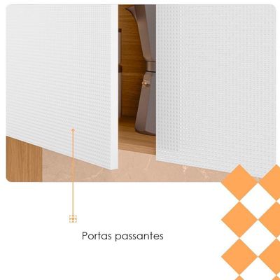 Cozinha Compacta 9 Portas 1 Gaveta 201 Cm Pulse Freijo