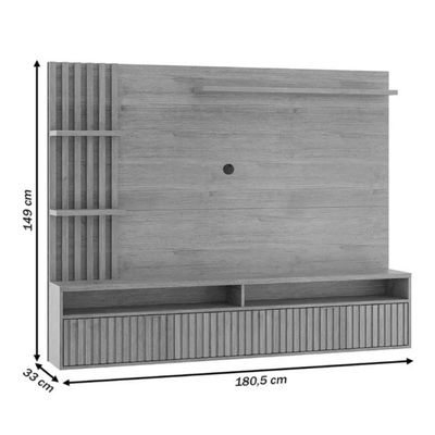 Painel Home Para Tv Até 65 Polegadas 1 Porta Versalhes Mel E Off 180cm
