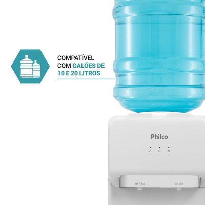 Bebedouro Philco 20L água Gelada E Natural Com Compressor PBE11 110V
