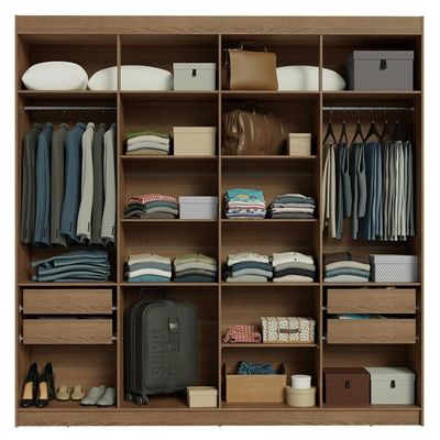 Guarda-roupa Closet 4 Gavetas 216 Cm Venus Madesa Rustic
