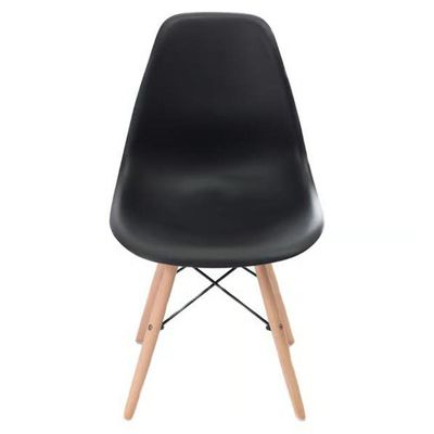 Conjunto 4 Cadeiras Concha Sala Jantar Cozinha Eiffel Pé Palito Preto