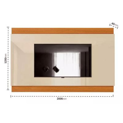 Painel Para Tv Até 75 Polegadas Garden Off White E Cedro Naturale 220cm