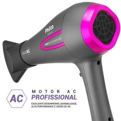 Secador de Cabelos Philco 2100W PSA3300 Íons Tourmaline 220V