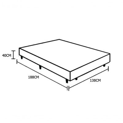 Cama Box Casal 138 Bello Box - Suede Bege