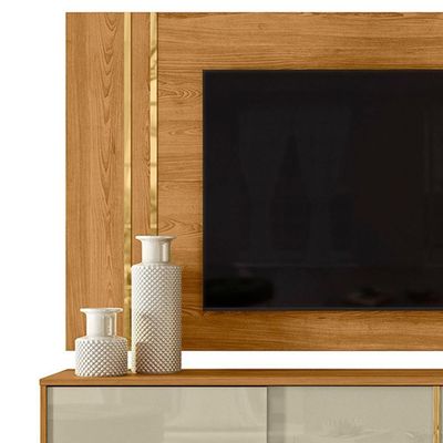 Painel Rack Bancada Tv 60 Pol 160 Cm Cronos Cumaru  Madetec
