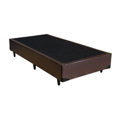 Cama Box Solteiro 88 Bello Box - Tecido Sintético Marrom