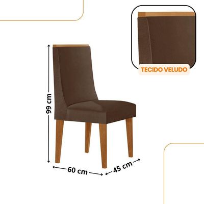 Mesa De Jantar Eloise 180cm Tampo Mdf 6 Cadeiras Lisboa
