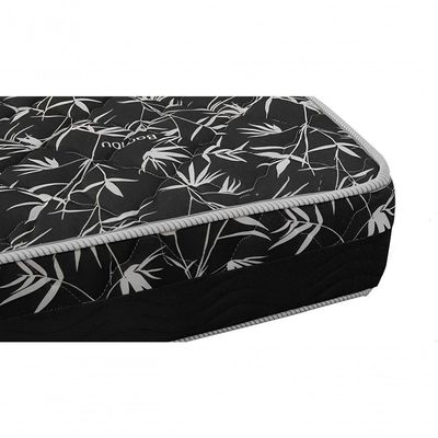 Cama Box Solteiro 88 Tecido Sintético Branco Com Colchão Belize Bello Box - D33 Preto 57x88x188