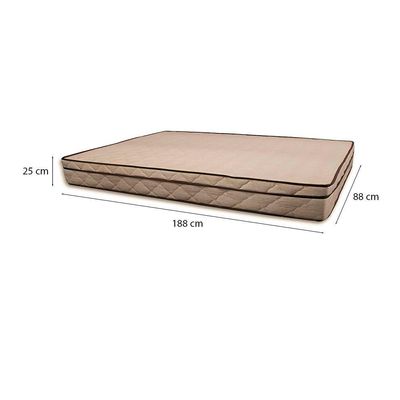 Cama Box Solteiro 88 Tecido Sintético Marrom Com Colchão Polônia Bello Box - D28 65x88x188