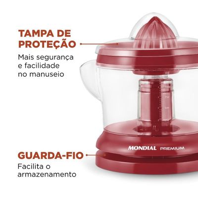 Espremedor De Sucos Mondial Premium E23 Vermelho 110V