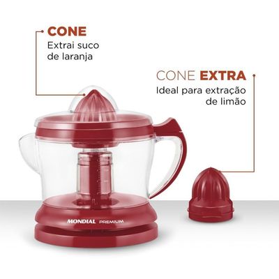 Espremedor De Sucos Mondial Premium E23 Vermelho 110V