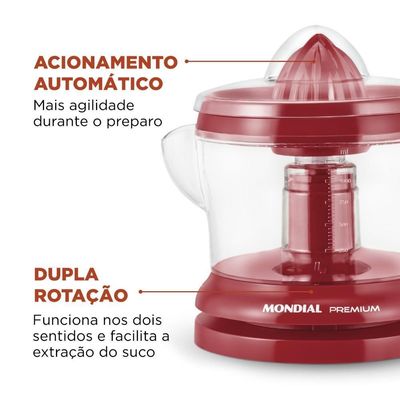 Espremedor De Sucos Mondial Premium E23 Vermelho 110V