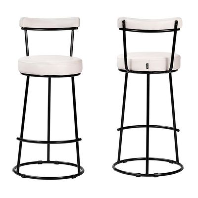 Kit 4 Banquetas Miami 96cm Couríssimo Branco - Salaone Branco