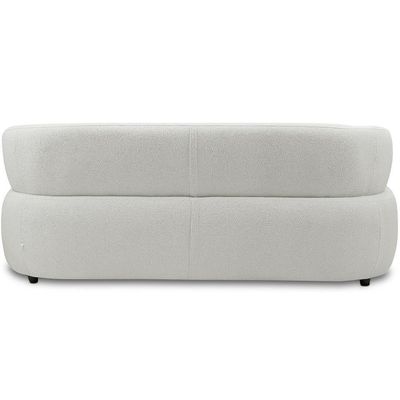 Sofá 3 Lugares Orgânico Para Sala Living 198cm Florea M05 Bouclê Creme - Lyam Decor