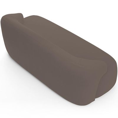 Sofá 3 Lugares Curvo Orgânico Living 180cm Barolo L06 Veludo Marrom