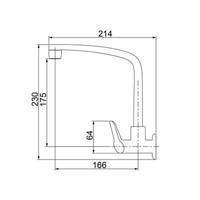 Torneira Para Cozinha De Parede Bica Móvel Flatt 1168 F71