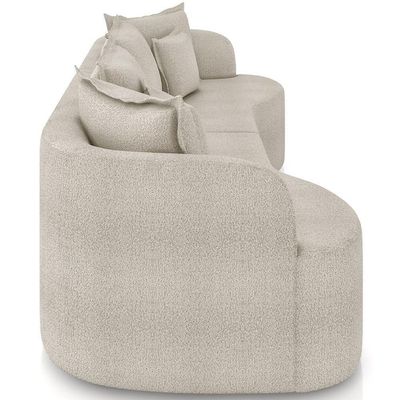 Sofá 3 Lugares Orgânico Living 250cm Ekos K01 Bouclê Bege - Lyam Decor
