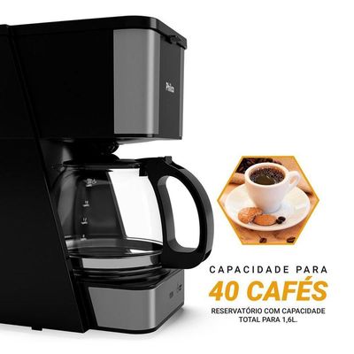 Cafeteira Philco PCF40A 40 Cafezinhos 1,5L 950W 220V