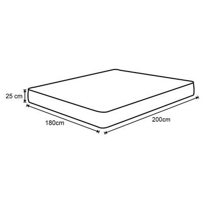 Colchão Casal King Sleep Max Espuma D33 180x200x25cm Branco/verde - Castor