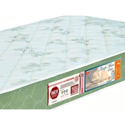 Colchão Casal King Sleep Max Espuma D33 180x200x25cm Branco/verde - Castor