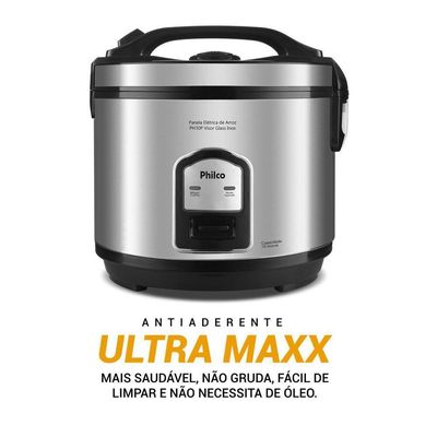 Panela De Arroz Elétrica Philco Inox 10 Xícaras PH10P 220V