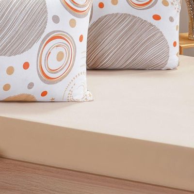 Jogo De Cama Solteiro Dreams Malha 100% Algodão 88x188x25cm Avelã
