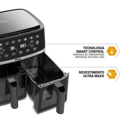 Air Fryer Philco 10L Cesto Duplo 2000W PAF10A 220V