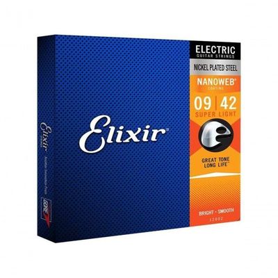 Encordoamento Para Guitarra .009 Super Light Nanoweb...