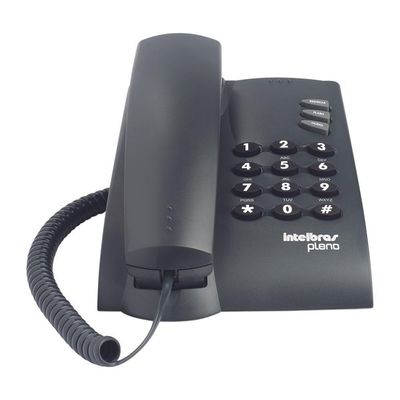 Telefone Intelbras Pleno Preto Com Chave Com Fio 4080057
