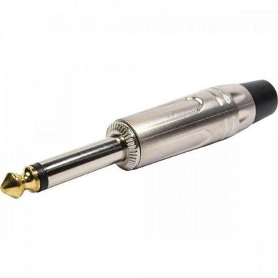 Plug P10 Mono Metal 17mm Com Ponta Gold Pgpz0037 Storm - Pct - 10