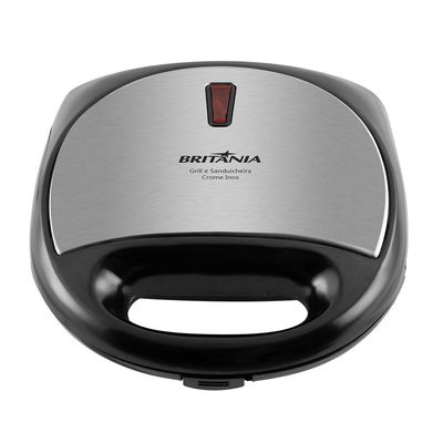 Grill E Sanduicheira Britânia Crome Inox 750W 220V