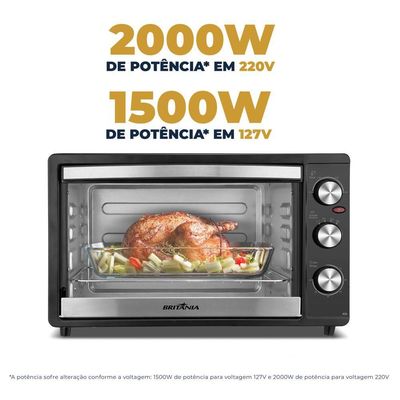 Forno Elétrico 43L Britânia BFE43 Dupla Resistência 110V