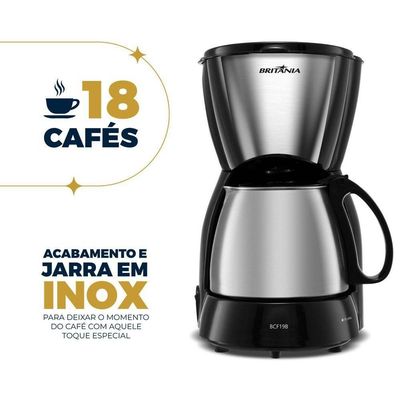 Cafeteira Britânia 18 Cafezinhos BCF19B 550W 110V