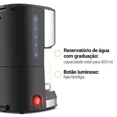 Cafeteira Philco 15 Cafezinhos 550W 600ml PCFE01 110V