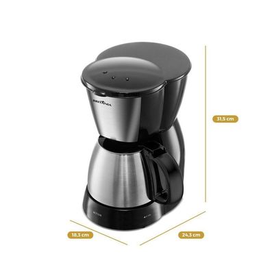 Cafeteira Britânia 32 Cafezinhos 1,2L BCF32B Jarra Em Inox 110V